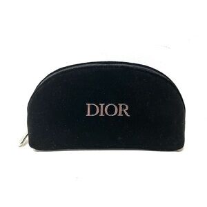 Dior Black Velvet Makeup Bag